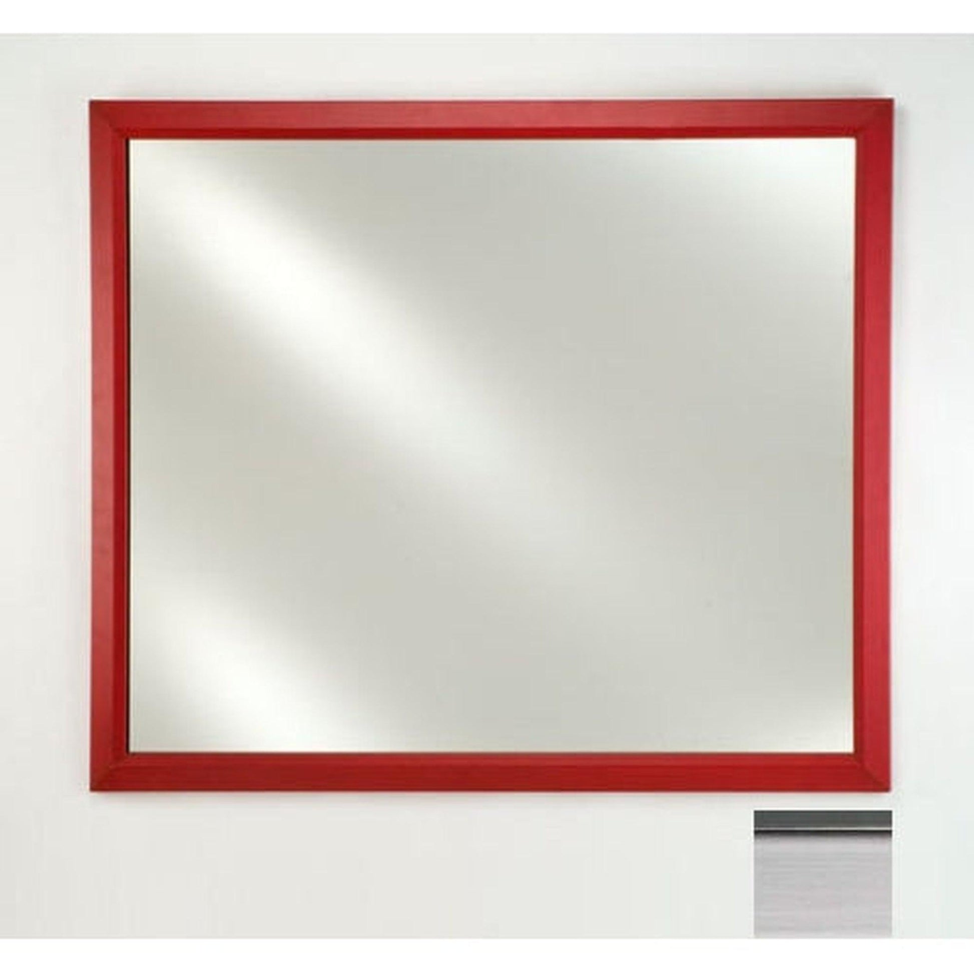 Afina Signature 20" x 26" Soho Stainless Framed Mirror With Plain Edge