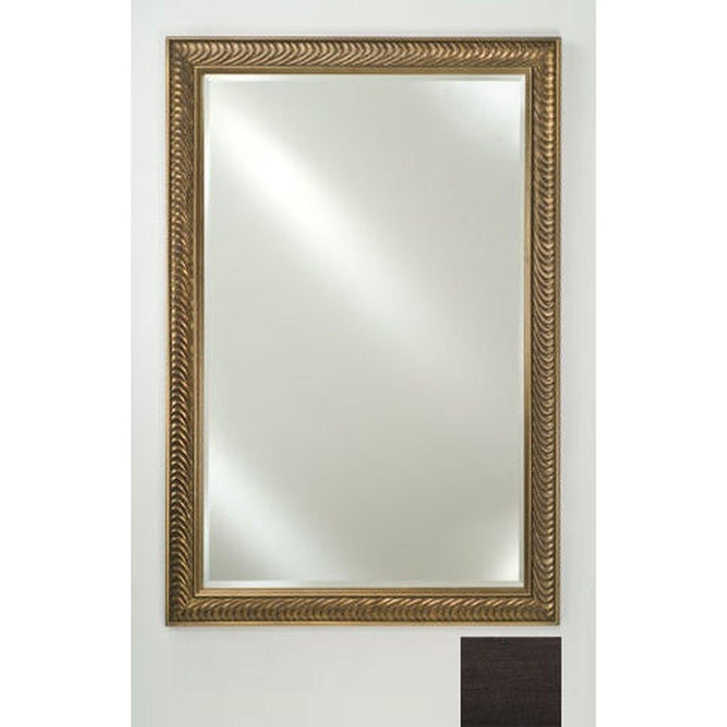 Afina Signature 20" x 26" Tribeca Espresso Framed Mirror With Beveled Edge