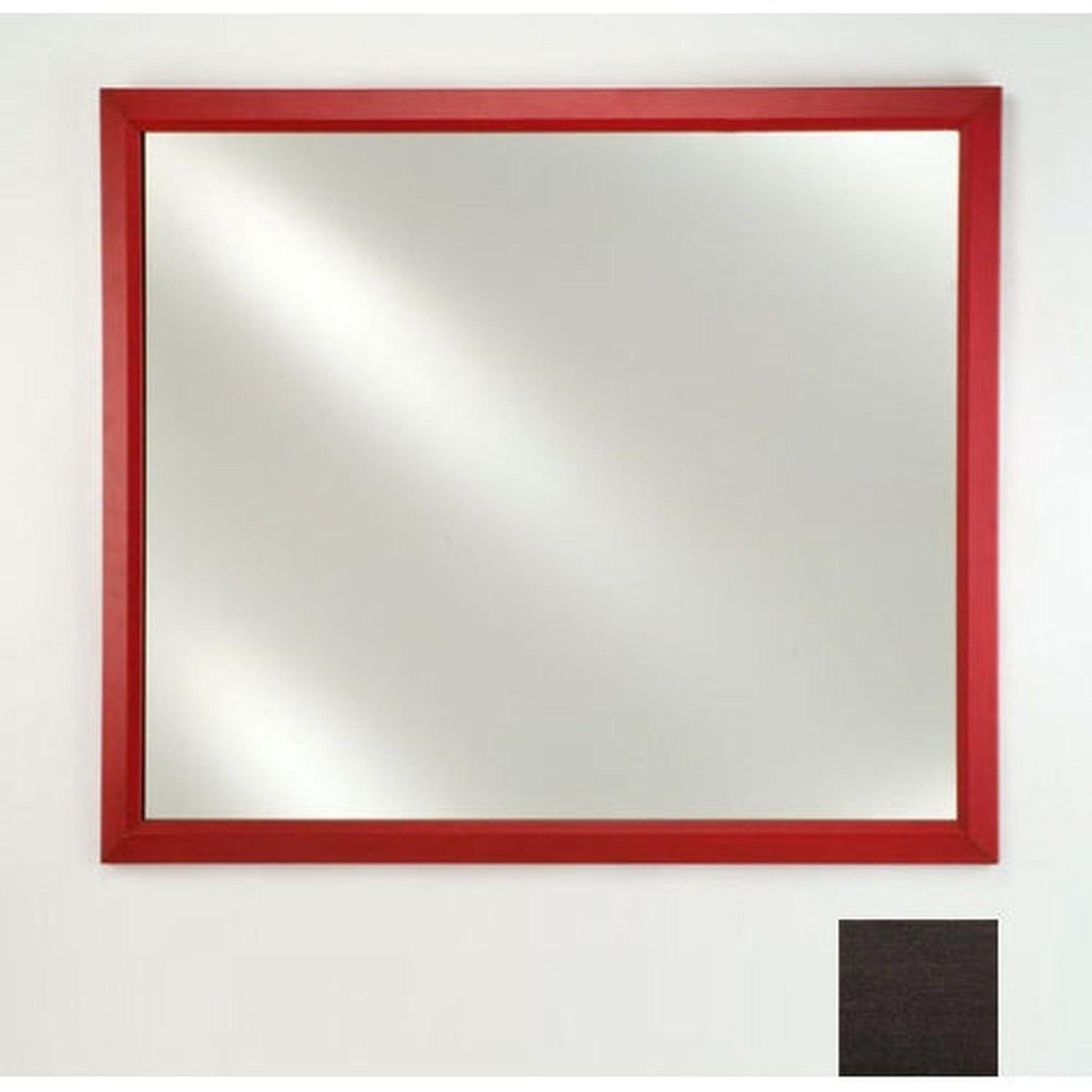 Afina Signature 20" x 26" Tribeca Espresso Framed Mirror With Plain Edge