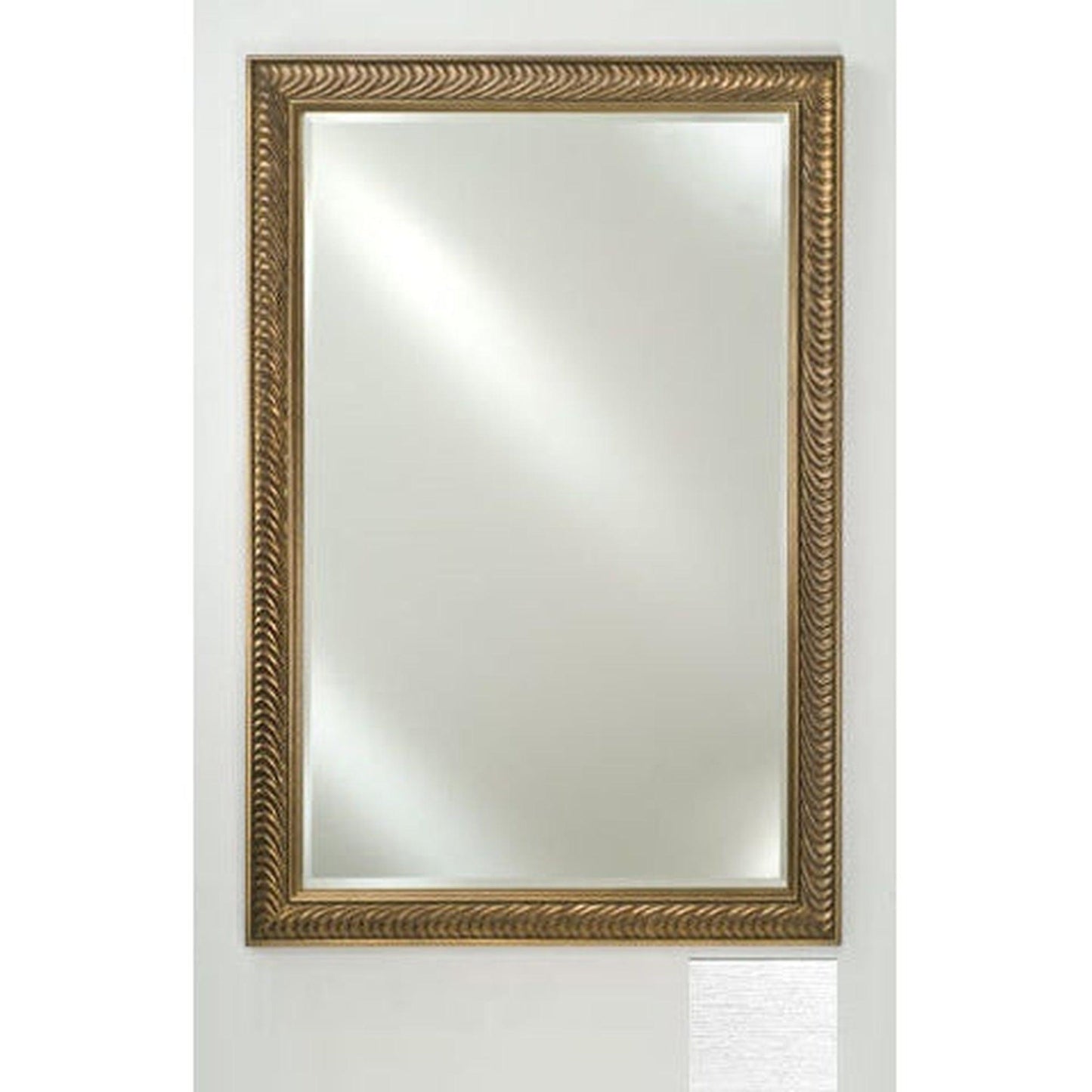 Afina Signature 20" x 26" Tribeca Satin Silver Framed Mirror With Beveled Edge