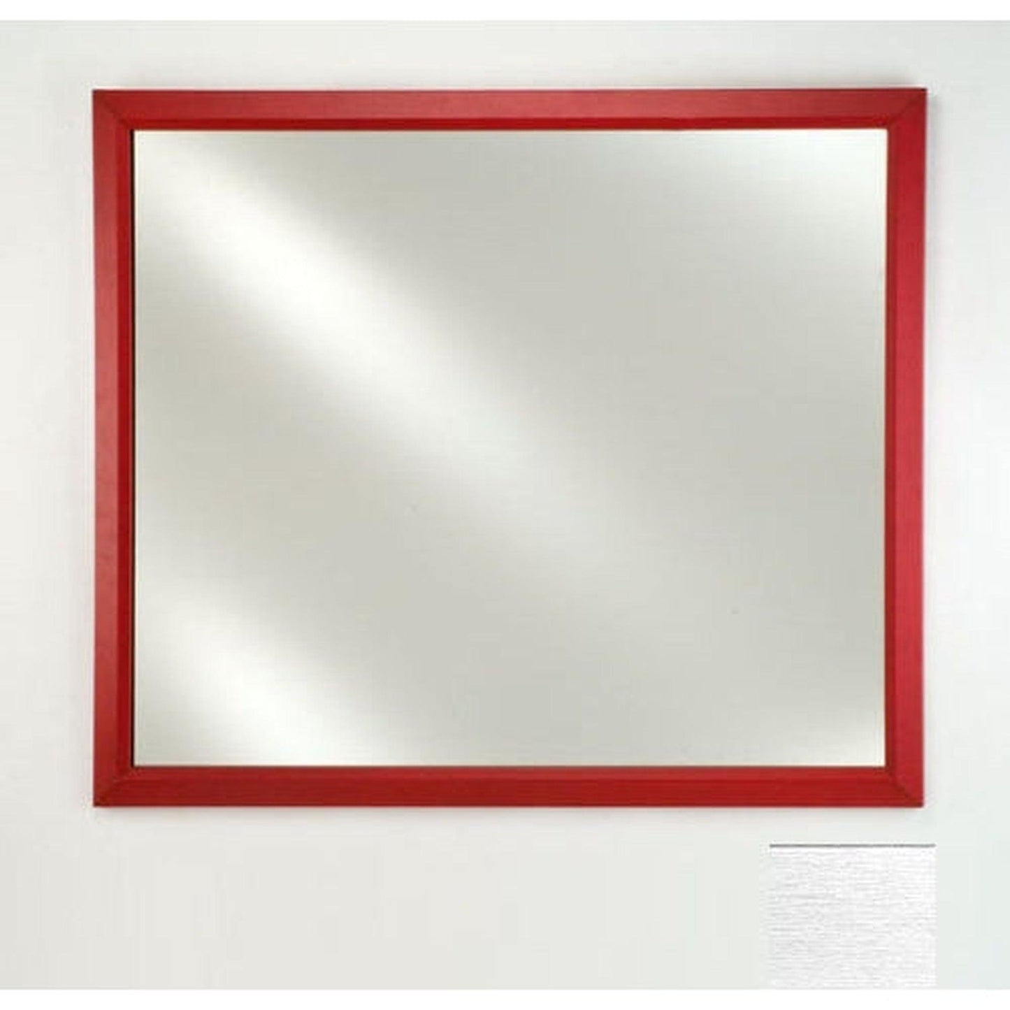 Afina Signature 20" x 26" Tribeca Satin Silver Framed Mirror With Plain Edge