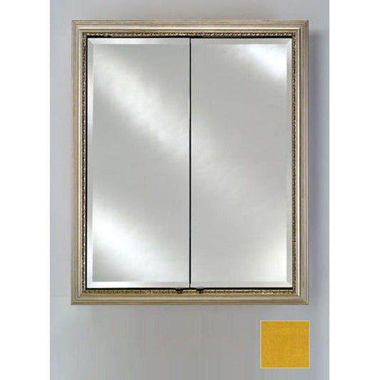Afina Signature 24" x 30" Colorgrain Yellow Recessed Double Door Medicine Cabinet With Beveled Edge Mirror
