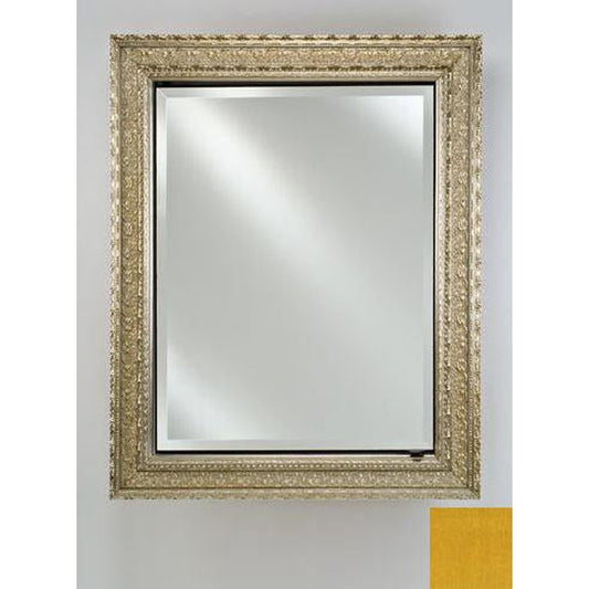 Afina Signature 24" x 30" Colorgrain Yellow Recessed Reversible Hinged Single Door Medicine Cabinet With Beveled Edge Mirror