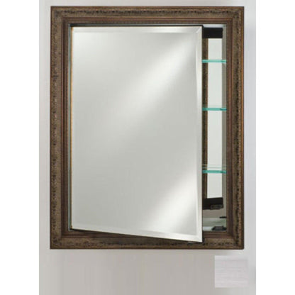 Afina Signature 24" x 36" Soho Stainless Recessed Reversible Hinged Single Door Medicine Cabinet With Beveled Edge Mirror