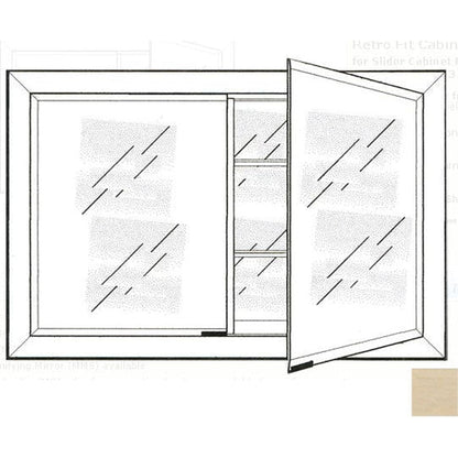Afina Signature 27" x 21" Arlington Pickled Recessed Retro-Fit Double Door Medicine Cabinet With Beveled Edge Mirror