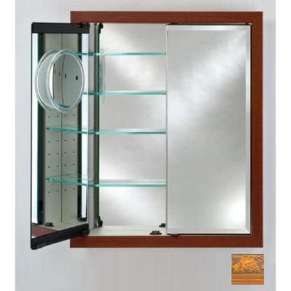 Afina Signature 31" x 36" Parliament Honey Recessed Double Door Medicine Cabinet With Beveled Edge Mirror