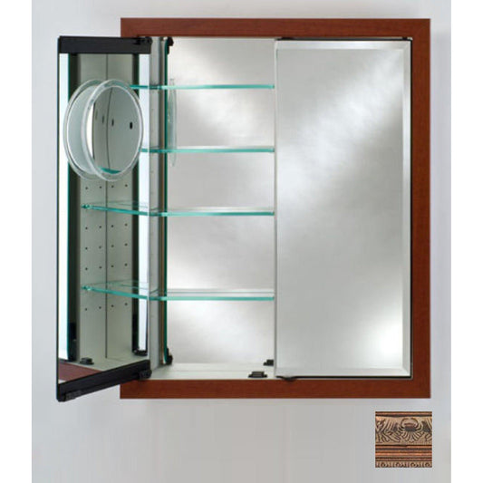 Afina Signature 31" x 36" Siena Antique Oiled Bronze Recessed Double Door Medicine Cabinet With Beveled Edge Mirror