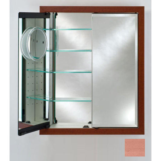 Afina Signature 31" x 36" Soho Brushed Bronze Recessed Double Door Medicine Cabinet With Beveled Edge Mirror