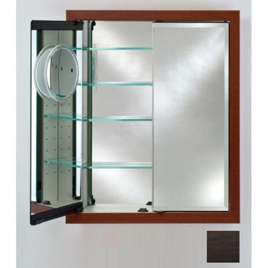 Afina Signature 31" x 36" Tribeca Espresso Recessed Double Door Medicine Cabinet With Beveled Edge Mirror