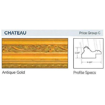 Afina Signature 33" x 23" Chateau Antique Gold Recessed Retro-Fit Double Door Medicine Cabinet With Beveled Edge Mirror