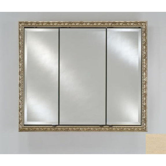 Afina Signature 34" x 30" Arlington Pickled Recessed Triple Door Medicine Cabinet With Beveled Edge Mirror