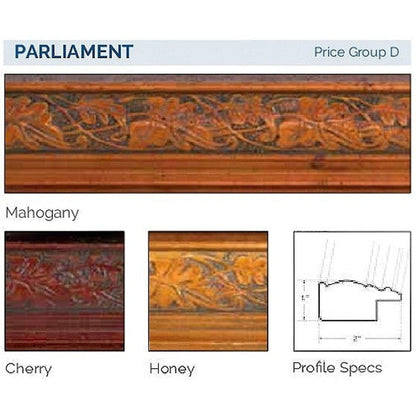 Afina Signature 34" x 30" Parliament Cherry Recessed Triple Door Medicine Cabinet With Beveled Edge Mirror