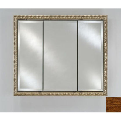 Afina Signature 44" x 30" Arlington Honey Recessed Triple Door Medicine Cabinet With Beveled Edge Mirror