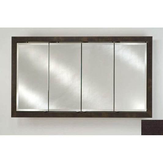 Afina Signature 58" x 30" Tribeca Espresso Recessed Four Door Medicine Cabinet With Beveled Edge Mirror