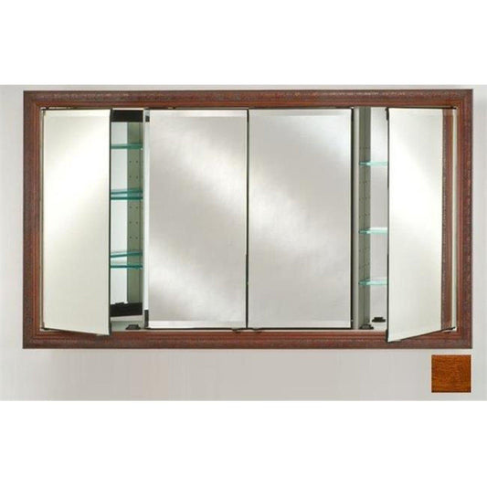 Afina Signature 63" x 36" Arlington Honey Recessed Four Door Medicine Cabinet With Beveled Edge Mirror