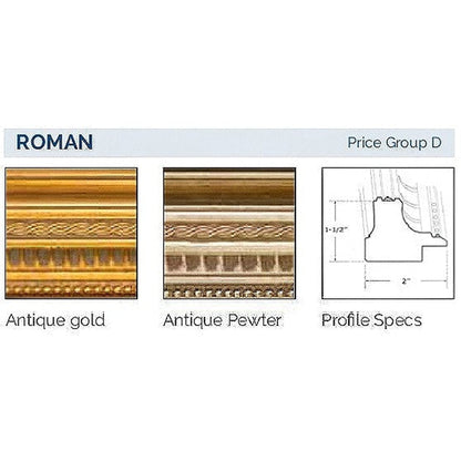 Afina Signature 63" x 36" Roman Antique Gold Recessed Four Door Medicine Cabinet With Beveled Edge Mirror