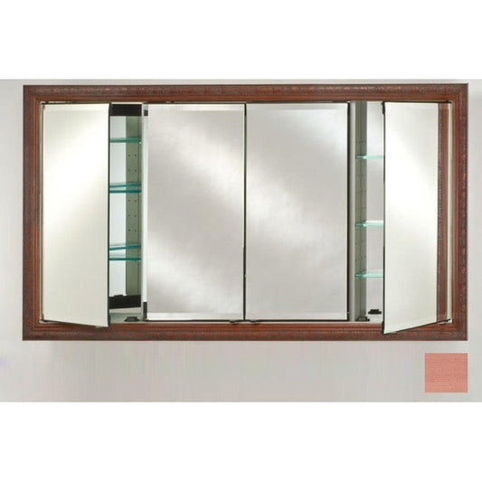 Afina Signature 63" x 36" Soho Brushed Bronze Recessed Four Door Medicine Cabinet With Beveled Edge Mirror