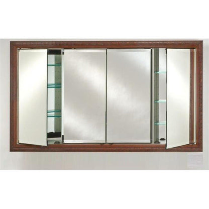 Afina Signature 63" x 36" Soho Stainless Recessed Four Door Medicine Cabinet With Beveled Edge Mirror