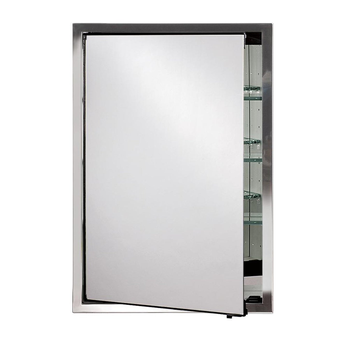 Afina Urban Steel 22" x 28" Brushed Finish Recessed Reversible Hinged Single Door Medicine Cabinet