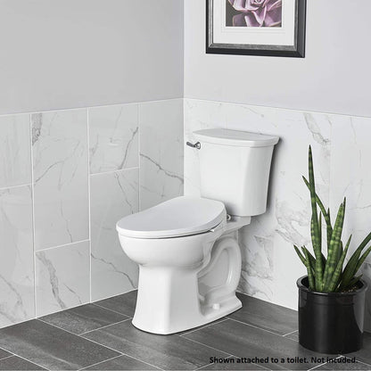 Aim to Wash! 20" Elongated White Electric Smart Bidet Toilet Seat With Knob Control Operation