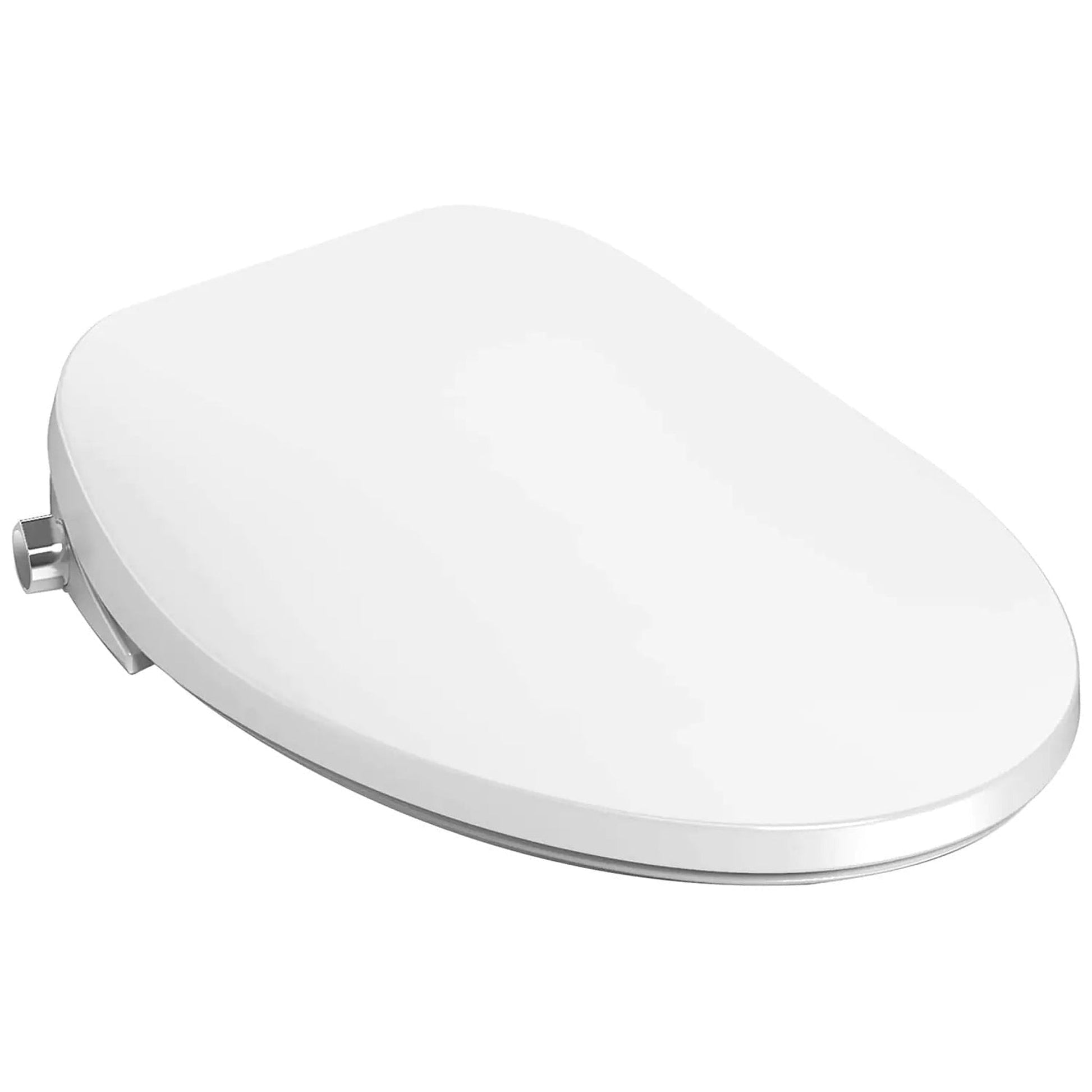 Aim to Wash! 20" Elongated White Electric Smart Bidet Toilet Seat With Knob Control Operation