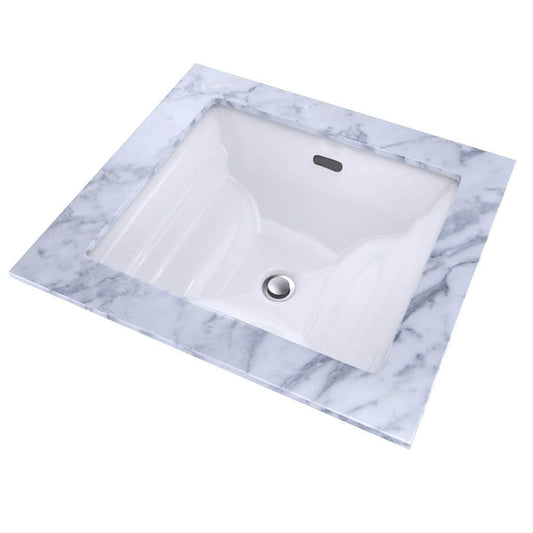 Aimes 17" x 15" Cotton White Rectangular Undercounter Lavatory Sink
