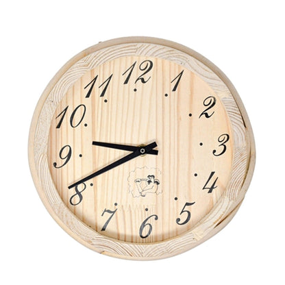 Aleko 8" Handcrafted Analog Sauna Clock Accessory in Pine Wood Finish