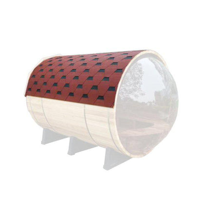 Aleko Bitumen 71" x 71" Shingles Red Roof Weather-Resistant For Sauna Barrel