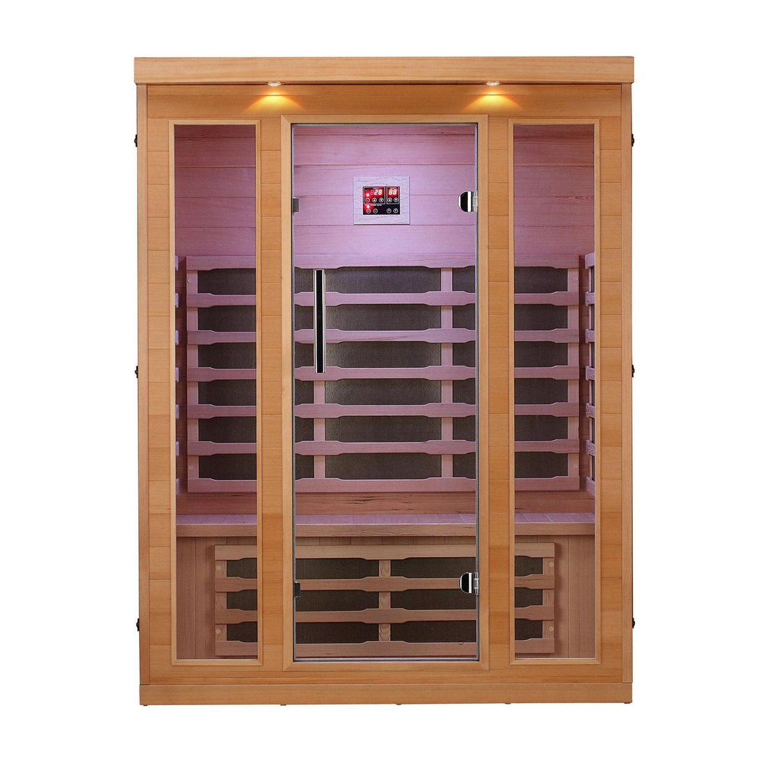 ALEKO 3-Person Canadian Hemlock Indoor Infrared EMF Mica Carbon