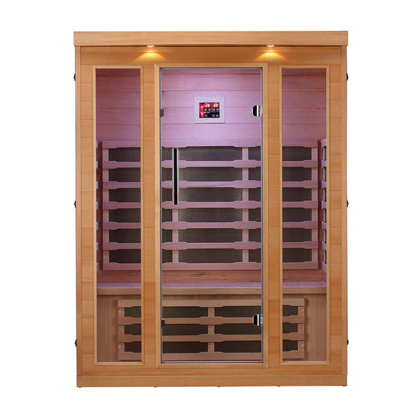 ALEKO 3-Person Canadian Hemlock Indoor Infrared EMF Mica Carbon