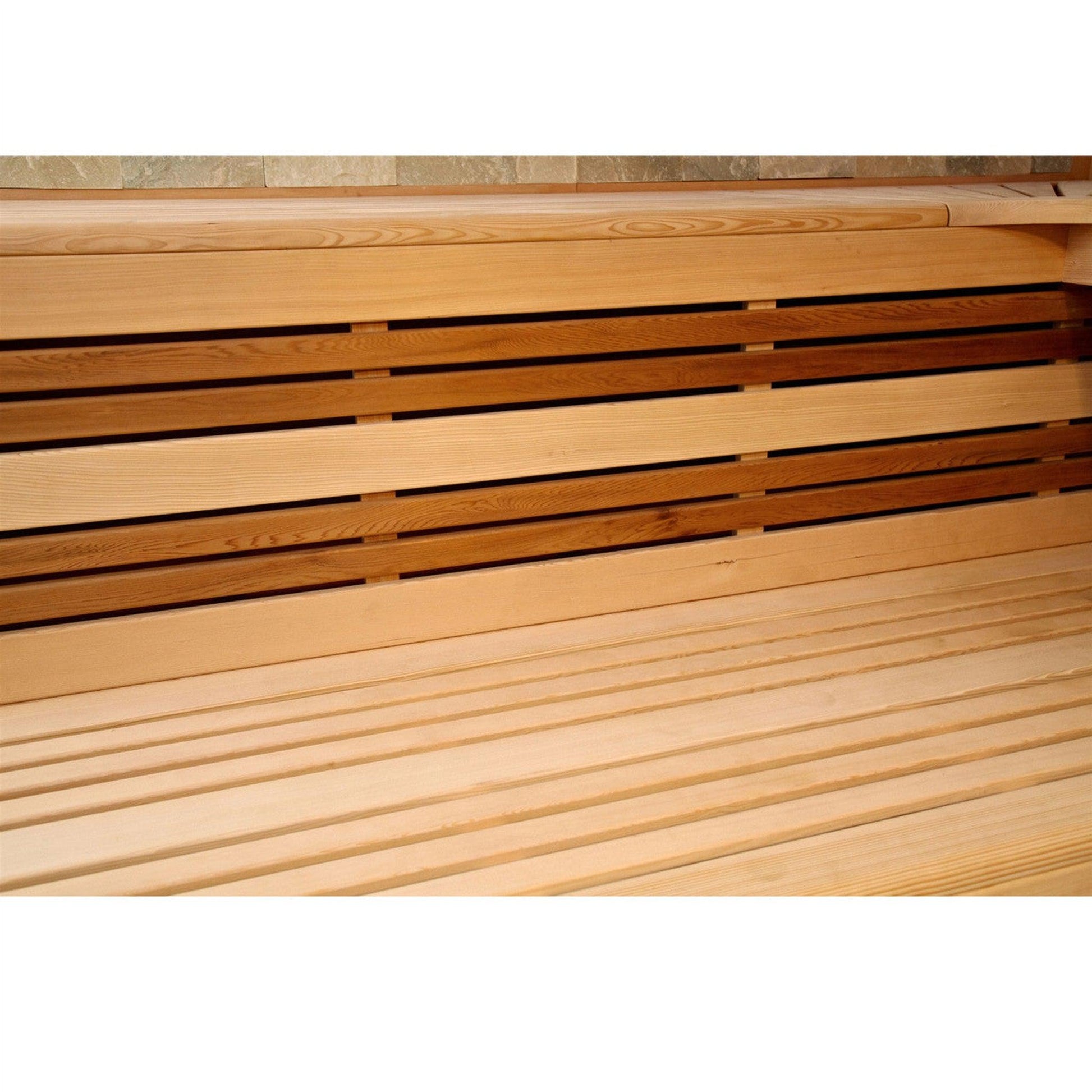 Aleko Canadian Hemlock 6-Person Indoor Wet Dry Steam Sauna With 6 kW ETL Certified Heater
