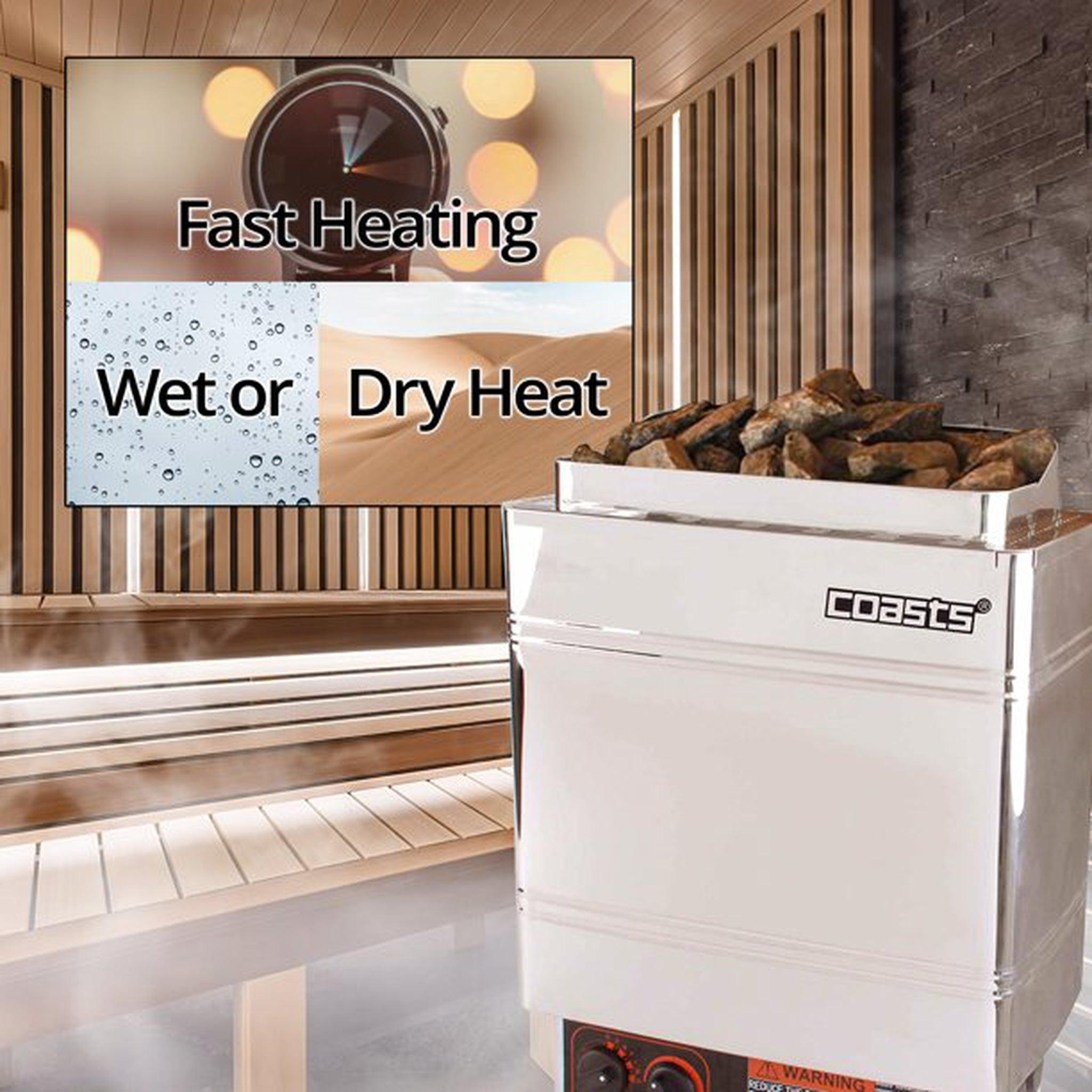 Aleko Coasts 9KW Sauna Heater With Inner Controller Stainless Steel Sh ...