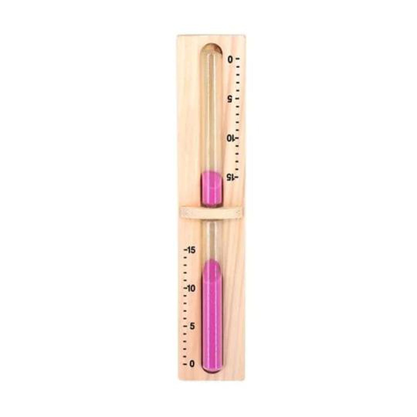 Aleko Pine Wall-Mounted 15 Minute Pink Rectangle Corner Sauna Rotating Sand Timer Accessory