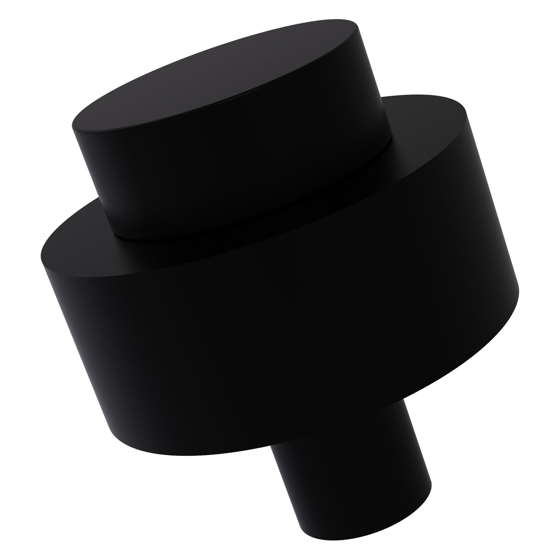 Allied Brass 101 1.5" Matte Black Solid Brass Cabinet Knob