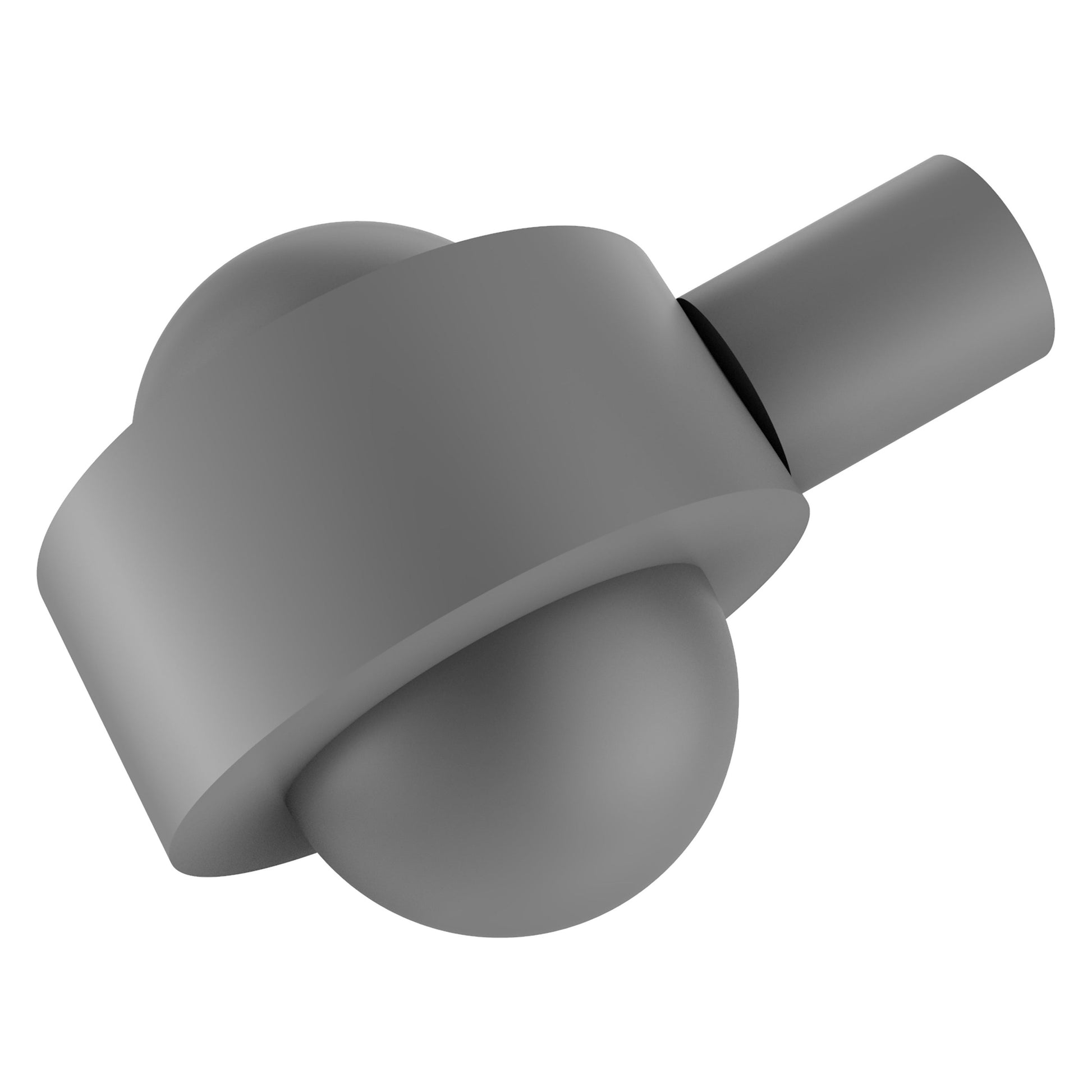 Allied Brass 102A 1.5" Matte Gray Solid Brass Cabinet Knob