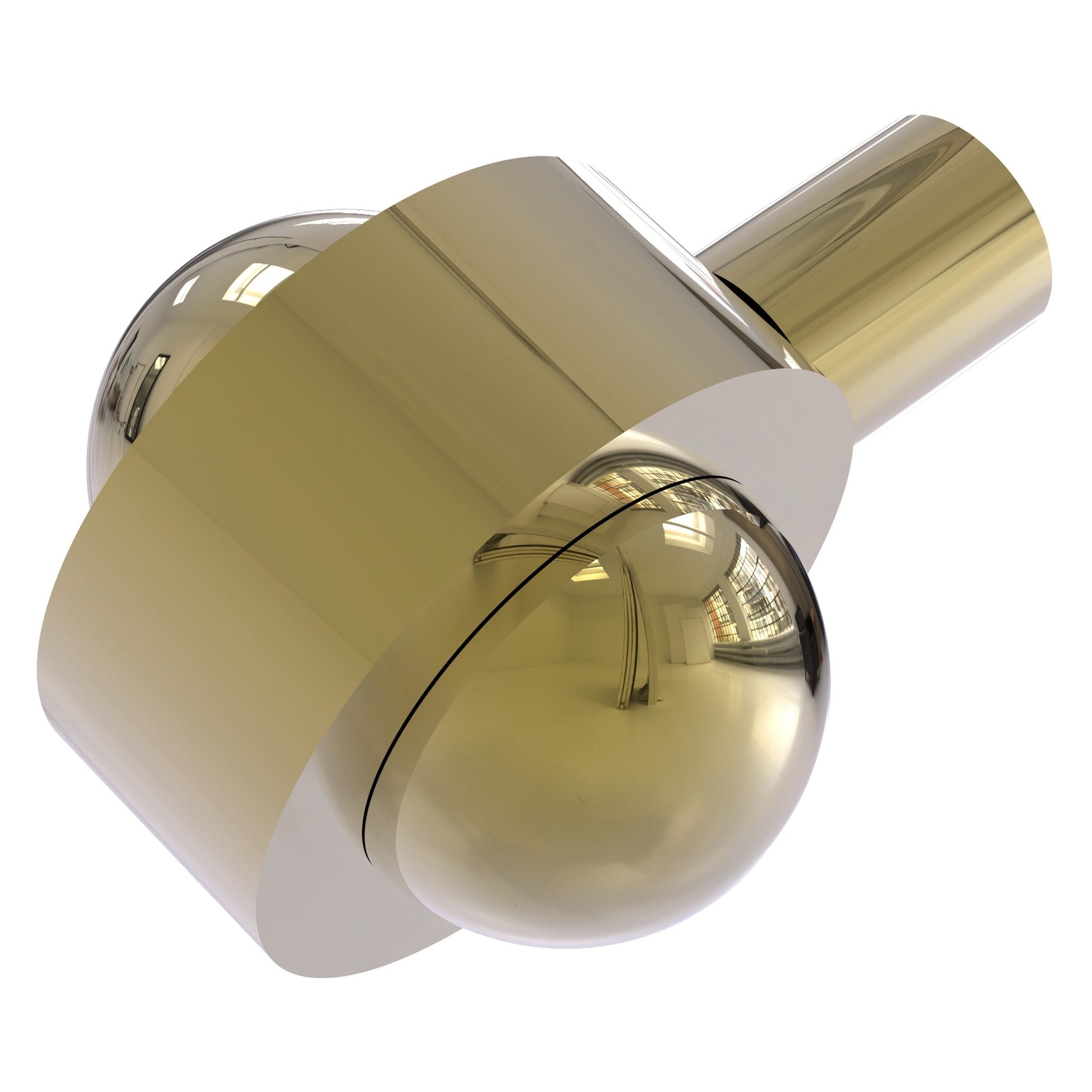 Allied Brass 102A 1.5" Unlacquered Brass Solid Brass Cabinet Knob