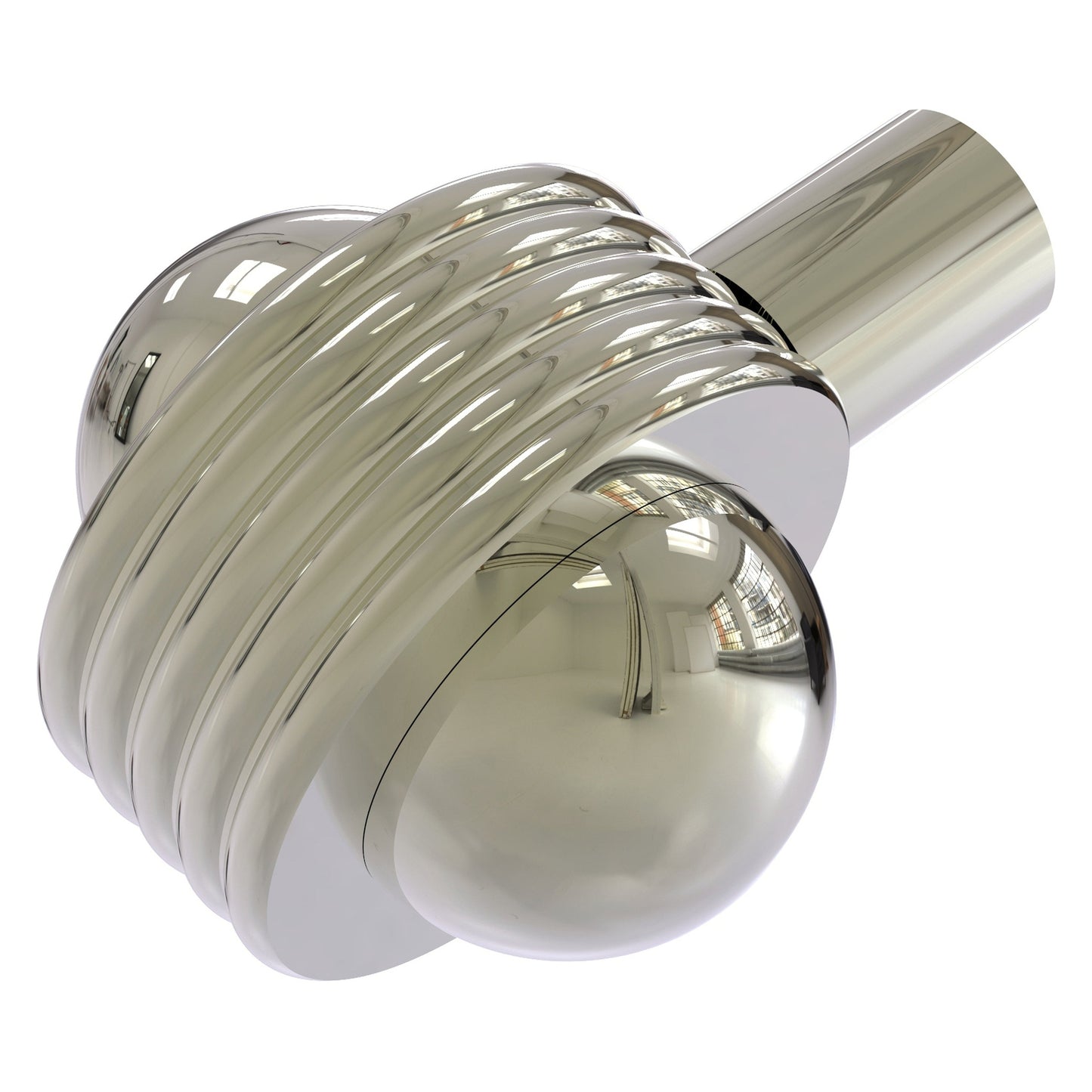 Allied Brass 102AG 1.5" Polished Nickel Solid Brass Cabinet Knob