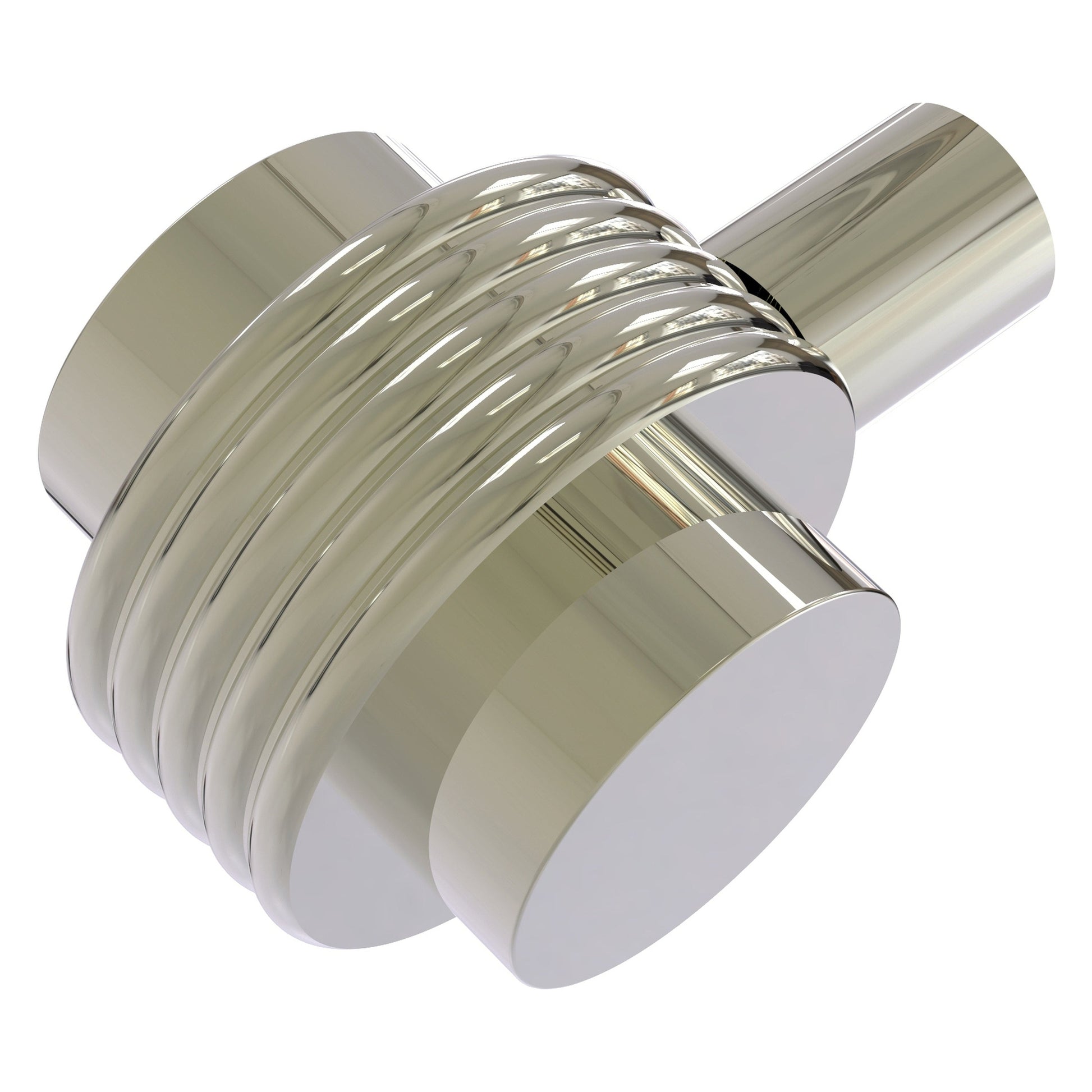 Allied Brass 102G 1.5" Polished Nickel Solid Brass Cabinet Knob