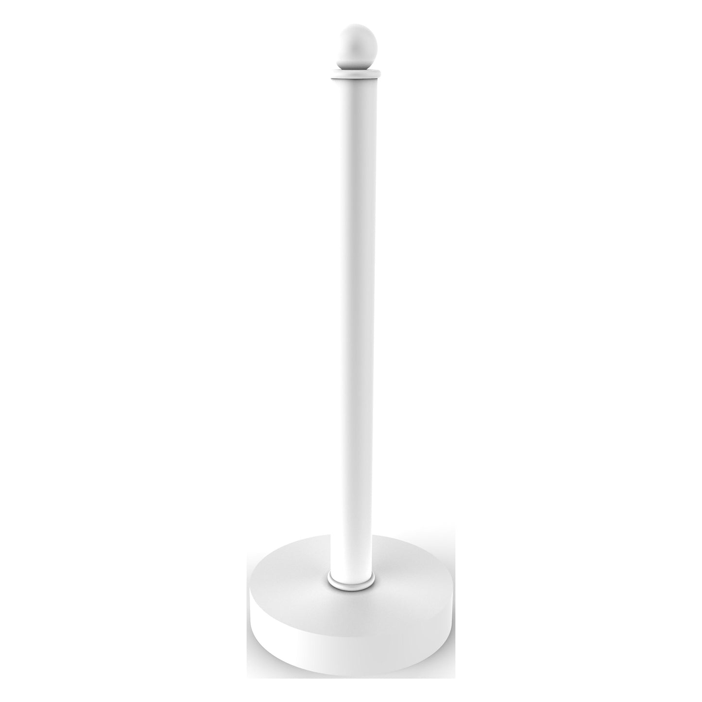 Allied Brass 1051 5" Matte White Solid Brass Paper Towel Holder