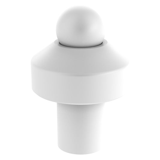 Allied Brass 109 1" Matte White Solid Brass Cabinet Knob