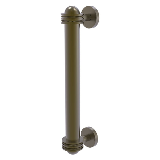 Allied Brass 402AD 8" x 2.5" Antique Brass Solid Brass Door Pull With Dotted Accents