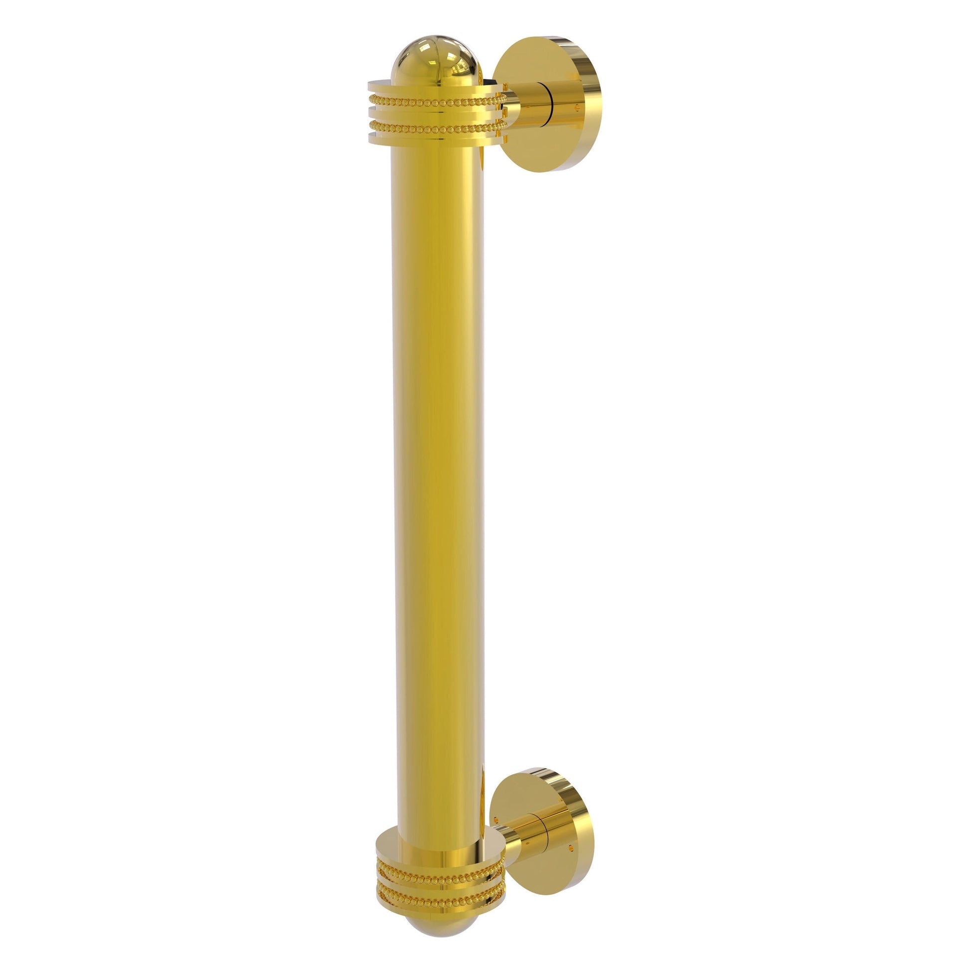 Allied Brass 402AD 8" x 2.5" Polished Brass Solid Brass Door Pull With Dotted Accents