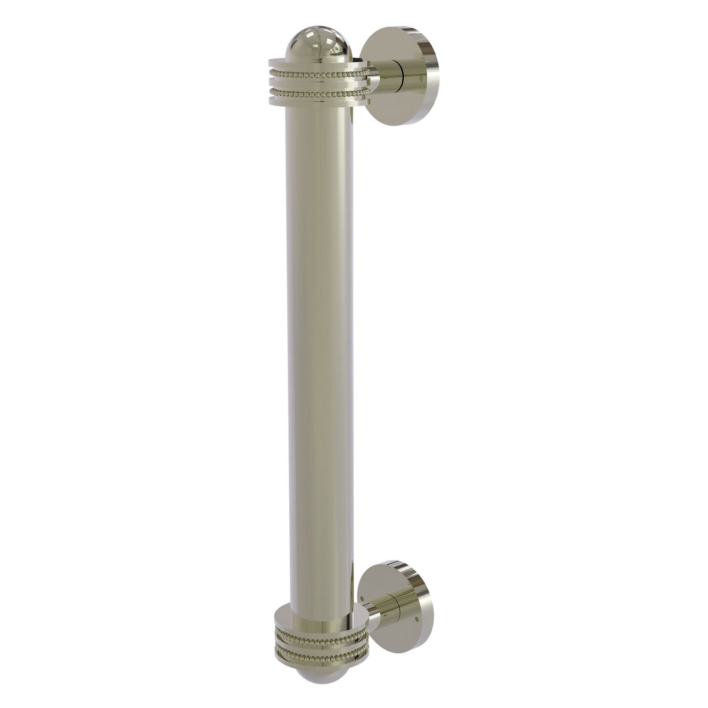 Allied Brass 402AD 8" x 2.5" Polished Nickel Solid Brass Door Pull With Dotted Accents