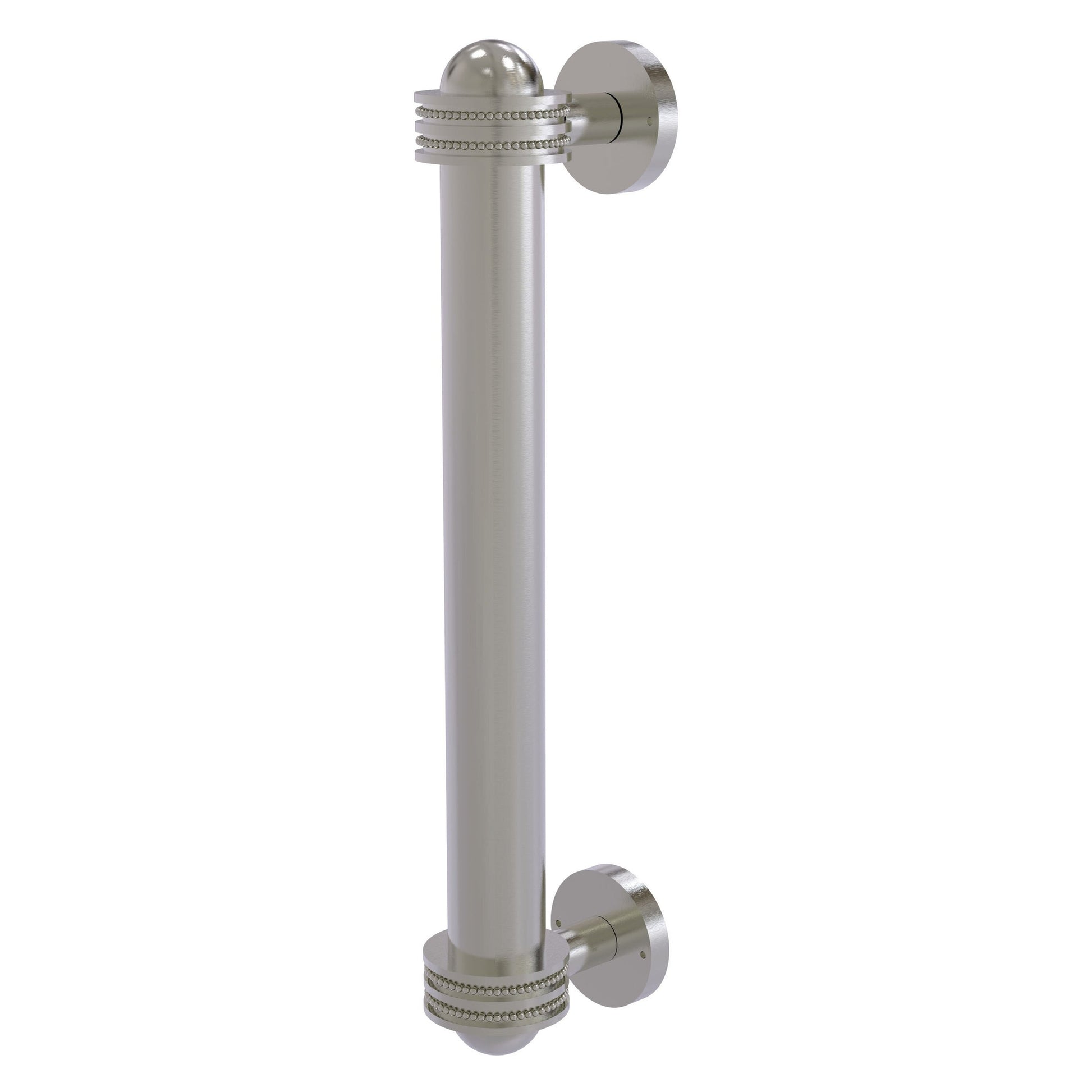 Allied Brass 402AD 8" x 2.5" Satin Nickel Solid Brass Door Pull With Dotted Accents