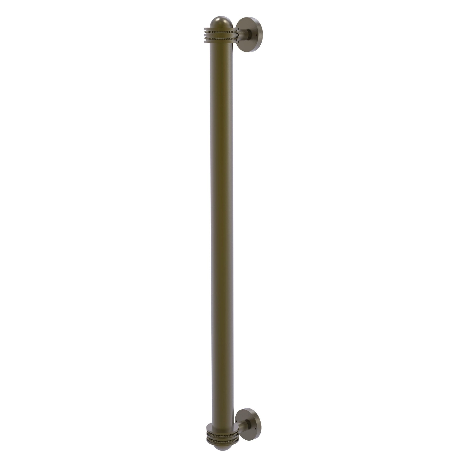 Allied Brass 402AD-RP 19.6" x 2.1" Antique Brass Solid Brass Refrigerator Pull With Dotted Accents
