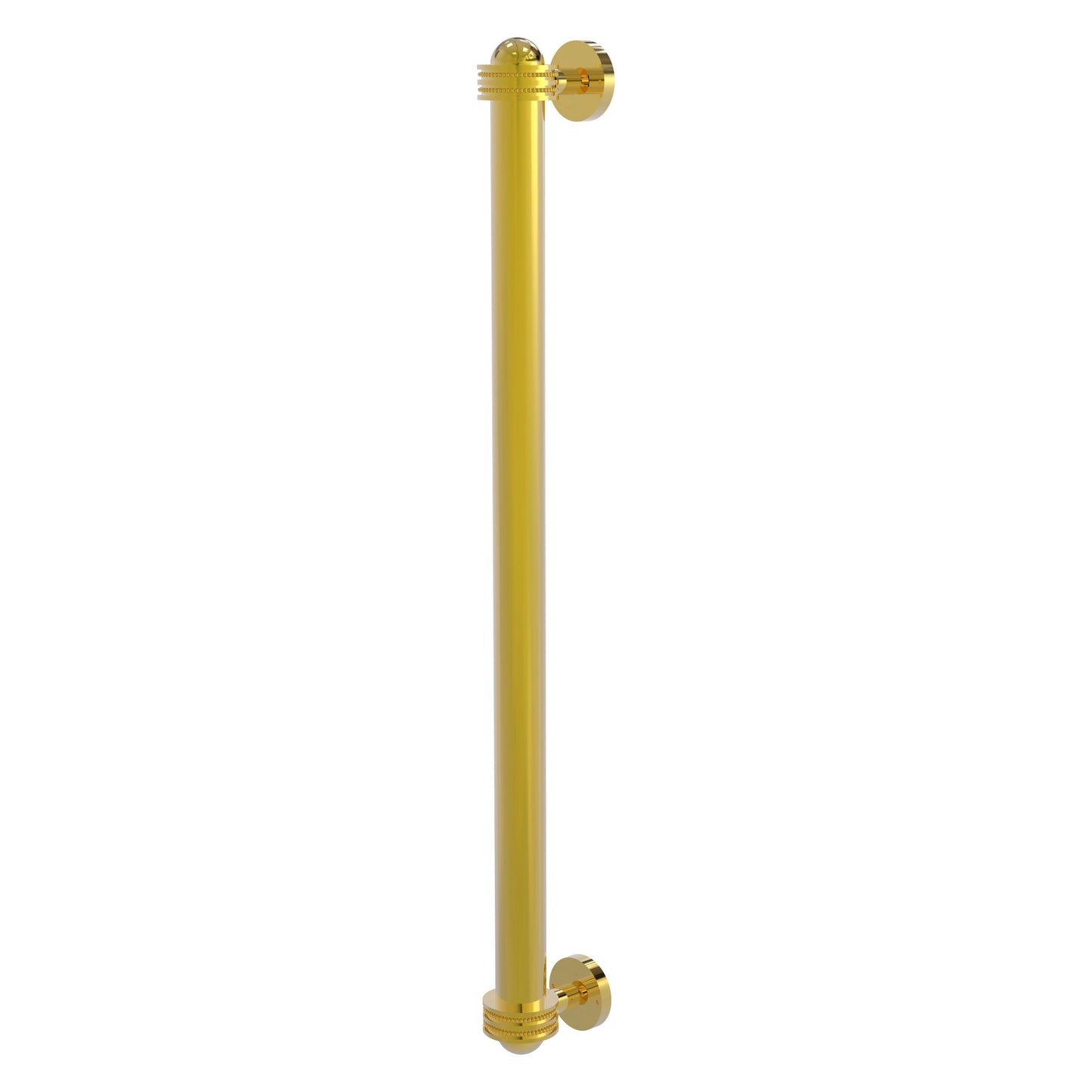 Allied Brass 402AD-RP 19.6" x 2.1" Polished Brass Solid Brass Refrigerator Pull With Dotted Accents