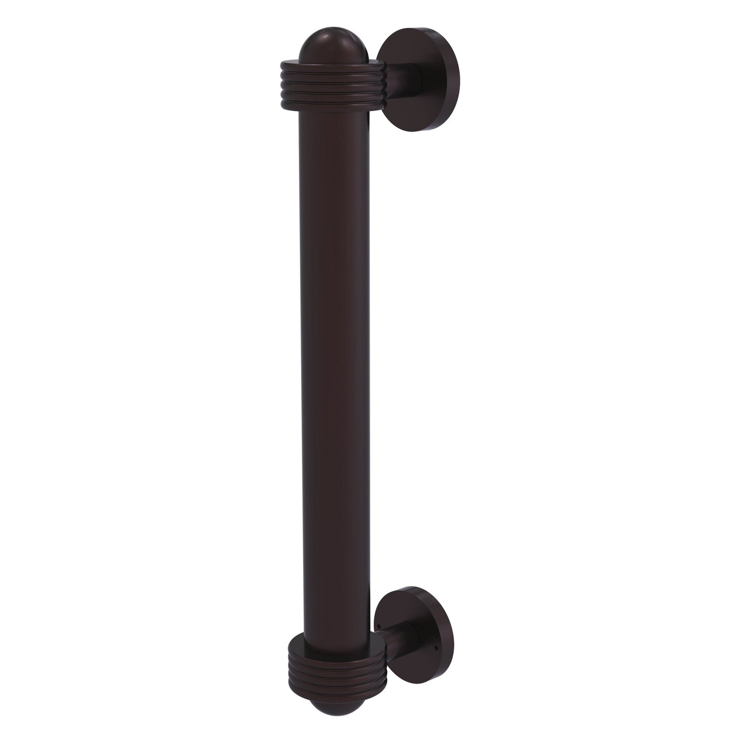 Allied Brass 402AG 8" x 2.5" Antique Bronze Solid Brass Door Pull With Grooved Accents