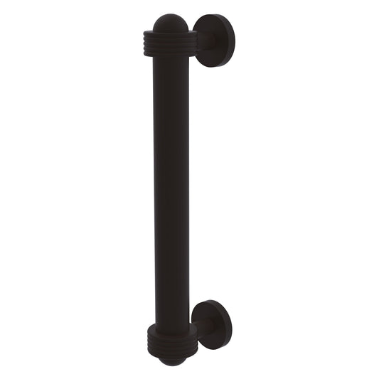 Allied Brass 402AG 8" x 2.5" Oil Rubbed Bronze Solid Brass Door Pull With Grooved Accents