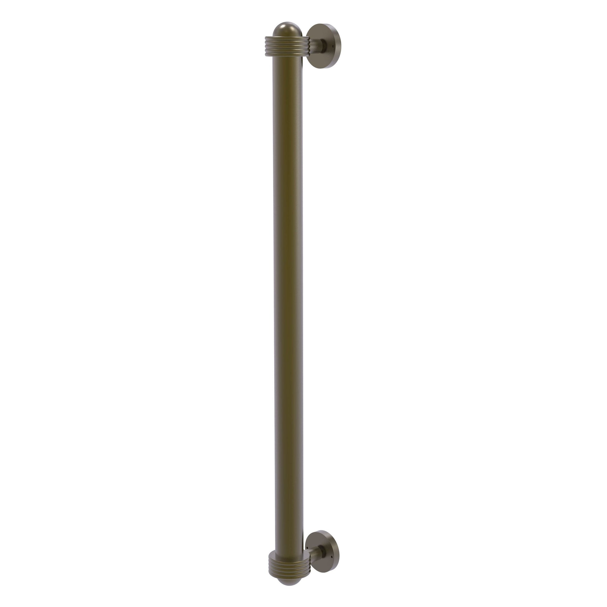 Allied Brass 402AG-RP 19.6" x 2.1" Antique Brass Solid Brass Refrigerator Pull With Grooved Accents