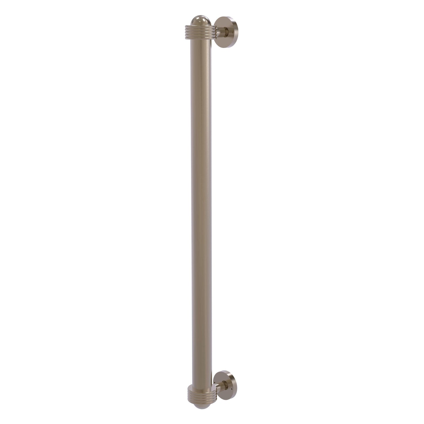 Allied Brass 402AG-RP 19.6" x 2.1" Antique Pewter Solid Brass Refrigerator Pull With Grooved Accents
